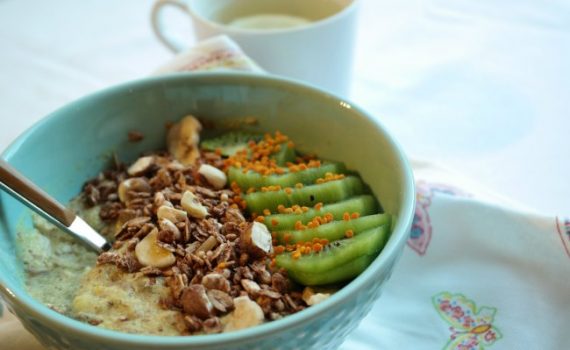 papas de trigo sarraceno com golden milk