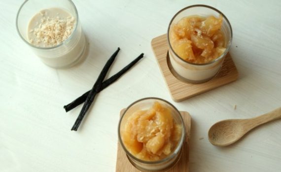 panna cotta de coco e ananás - NutriHealthyAlex