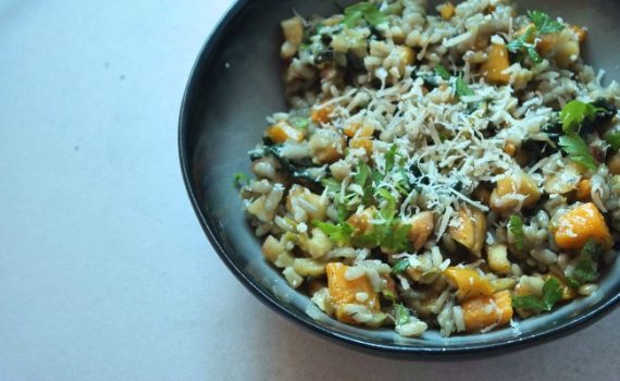 risotto de castanhas e abóbora