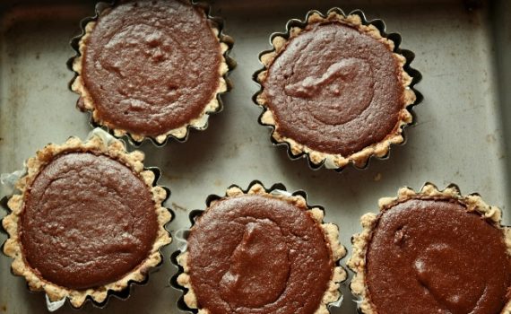 tarteletes de abóbora e cacau