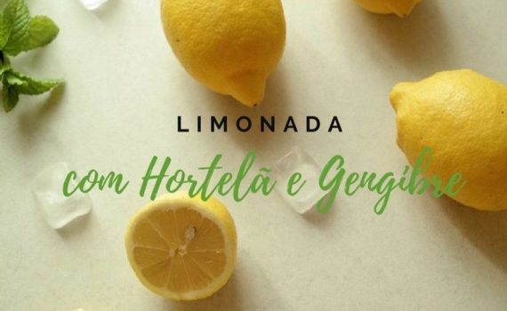 Limonada com hortelã e gengibre