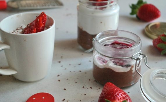 mousse de chocolate com chia
